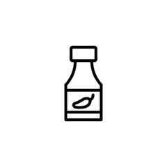 Sauce icon  in black line style icon, style isolated on white background