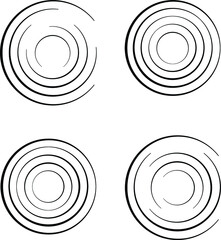 Lines in Circle Form . Spiral Vector Illustration .Technology round. Wave Logo . Design element . Abstract Geometric shape .