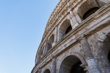 Fototapeta premium Exterior of the Colosseum in Rome at day