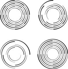 Lines in Circle Form . Spiral Vector Illustration .Technology round. Wave Logo . Design element . Abstract Geometric shape .