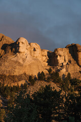 Vertical shot of Mount Rushmore National Memorial in Keystone, USA