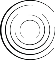 Lines in Circle Form . Spiral Vector Illustration .Technology round. Wave Logo . Design element . Abstract Geometric shape .