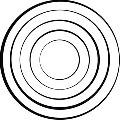 Lines in Circle Form . Spiral Vector Illustration .Technology round. Wave Logo . Design element . Abstract Geometric shape .