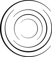 Lines in Circle Form . Spiral Vector Illustration .Technology round. Wave Logo . Design element . Abstract Geometric shape .