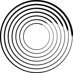 Lines in Circle Form . Spiral Vector Illustration .Technology round. Wave Logo . Design element . Abstract Geometric shape .