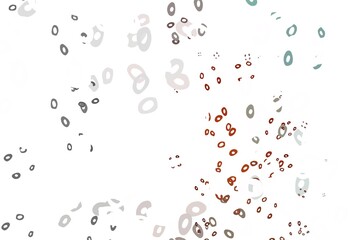 Light Red vector background with bubbles.