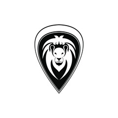 vector image of a lion head