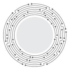 Abstract technology round frame
