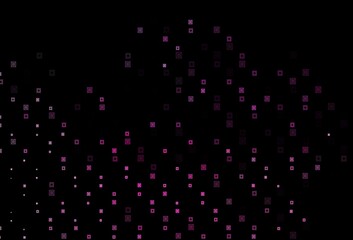 Dark Pink vector backdrop with circles, squares.