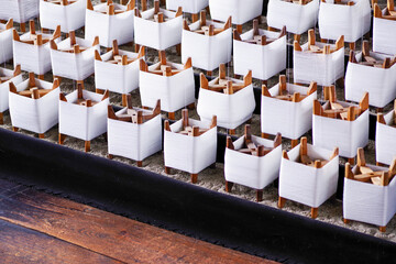 Fototapeta na wymiar 日本の絹糸の製紙工場