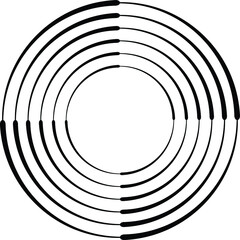 Lines in Circle Form . Spiral Vector Illustration .Technology round. Wave Logo . Design element . Abstract Geometric shap