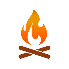Bonfire illustration vector simple design