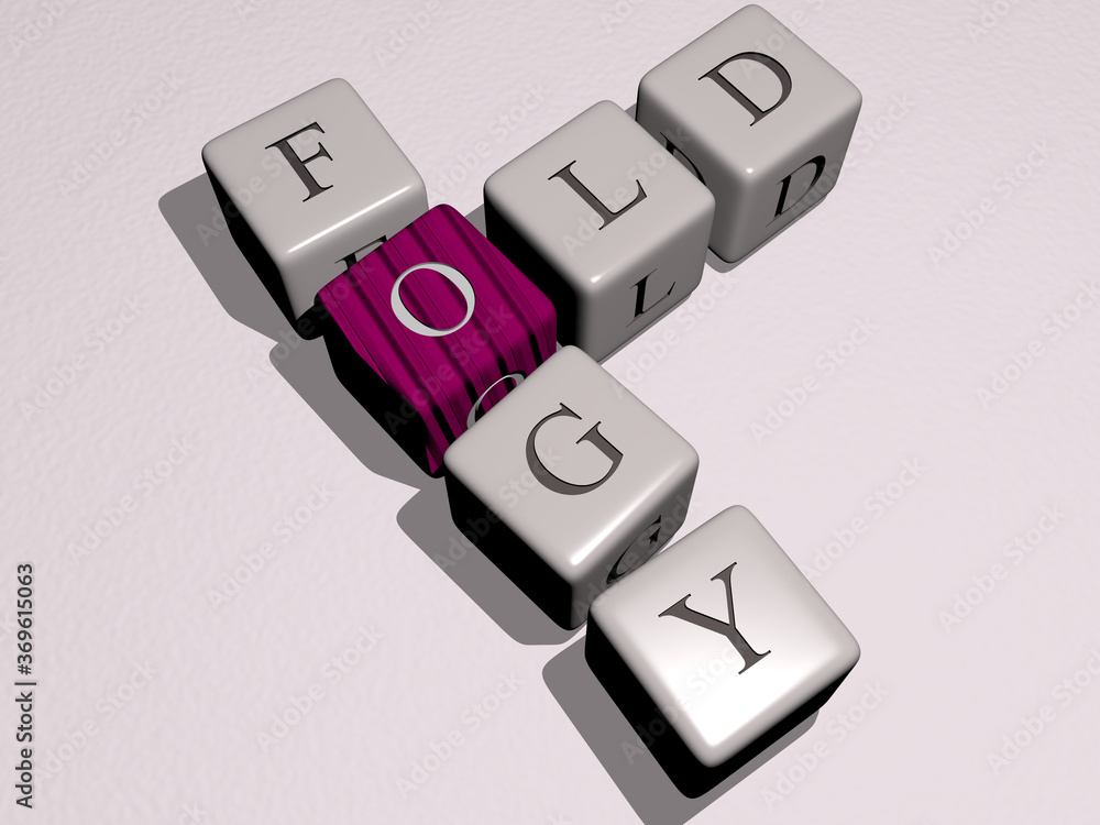Poster birthday: old fogy combined by dice letters and color crossing for the related meanings of the conce