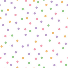 Celebration confetti seamless pattern. Birthday party invitation background.