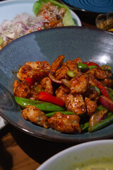 Black pepper sauteed vegan chicken