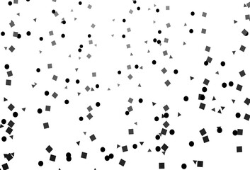 Light Silver, Gray vector backdrop with lines, circles, rhombus.