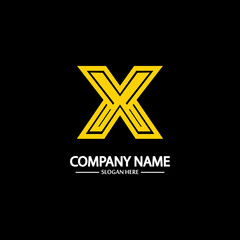 X Letter Logo Template vector icon