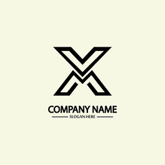 X Letter Logo Template vector icon