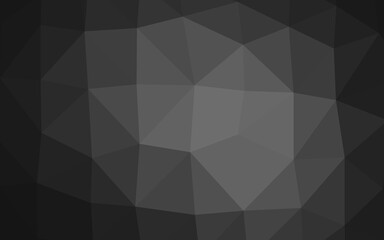 Fototapeta premium Dark Silver, Gray vector triangle mosaic texture. An elegant bright illustration with gradient. The best triangular design for your business.