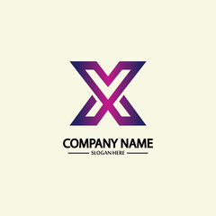 Fototapeta premium X Letter Logo Template vector icon
