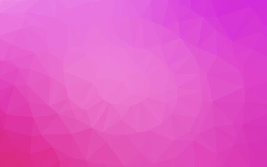 Fototapeta premium Light Pink vector polygonal background. Shining illustration, which consist of triangles. Completely new design for your business.