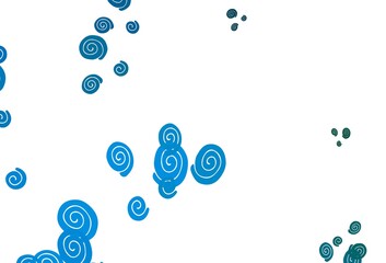 Light Blue, Green vector background with bent ribbons.