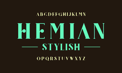 Vector illustration typeface alphabet. Classic typography font set design. 