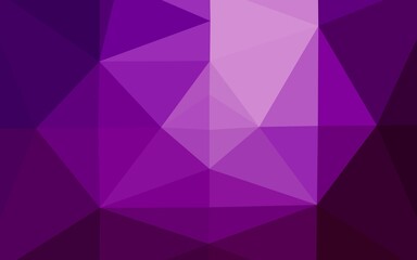Fototapeta premium Dark Purple vector polygon abstract layout. Geometric illustration in Origami style with gradient. Template for a cell phone background.