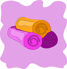 beautiful colored towel on a colored background-blot