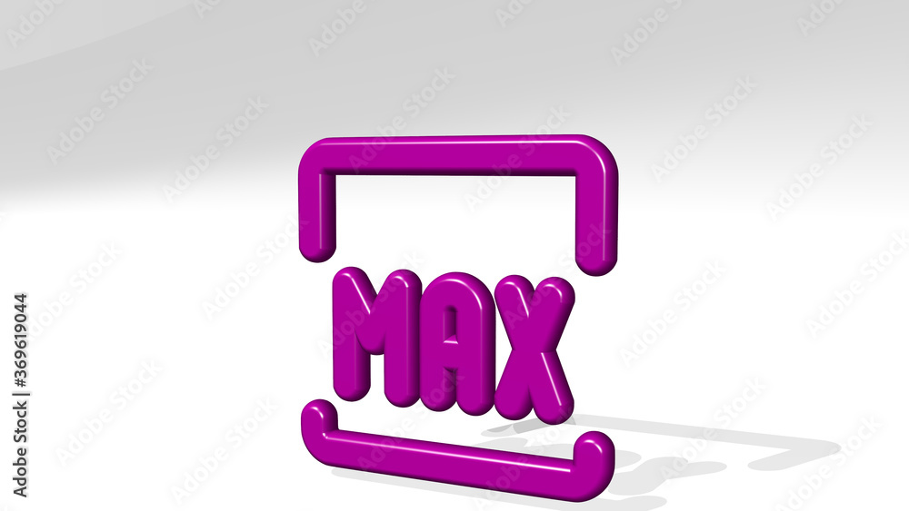 Poster design document max made by 3d illustration of a shiny metallic sculpture with the shadow on light b
