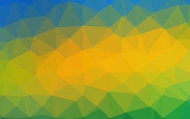 Dark Blue, Yellow vector triangle mosaic texture. Shining colored illustration in a Brand new style. Elegant pattern for a brand book.