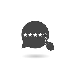 Rating icon with shadow