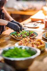 catering service in the restaurant