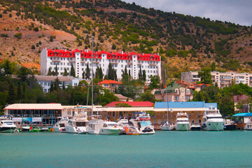 Balaklava Bay embankment. Republic of Crimea