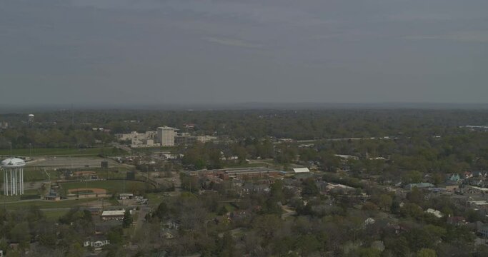 Montgomery Alabama Aerial v20 right to left reveal of the state university and the cityscape - DJI Inspire 2, X7, 6k - March 2020