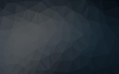 Dark Black vector polygonal template. Glitter abstract illustration with an elegant design. Triangular pattern for your business design.