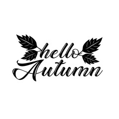 Hello Autumn calligraphy with leaves.
Good for greeting card, poster, banner, decoration design.