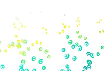 Light Green, Yellow vector template with circles.