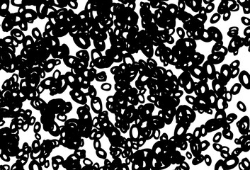 Black and white vector template with circles.
