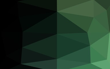 Dark Green vector blurry triangle template. Modern geometrical abstract illustration with gradient. Brand new design for your business.