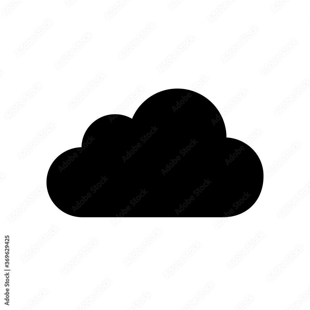 Aufkleber cloud computing icon. internet flat icon symbol for applications.