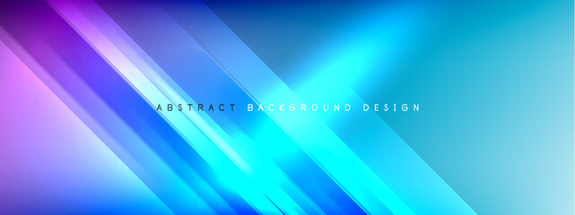 Motion concept neon shiny lines on liquid color gradients abstract backgrounds. Dynamic shadows and lights templates for text