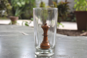 Chess board game, soft to focus, blue tone, leadership