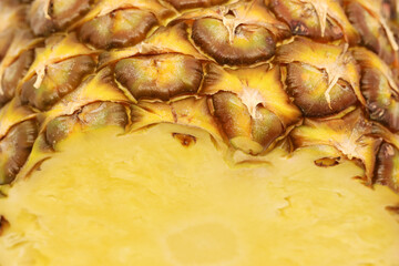 close up of pineapple