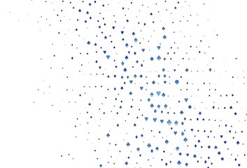 Light BLUE vector texture with playing cards.