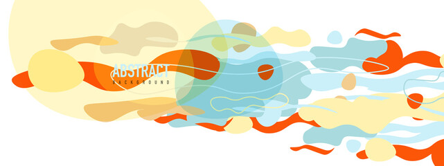 Naklejka premium Trendy liquid style shapes abstract design, dynamic vector background for placards, brochures, posters, web landing pages, covers or banners