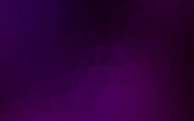 Obraz premium Dark Purple vector hexagon mosaic texture. Creative illustration in halftone style with gradient. Triangular pattern for your business design.
