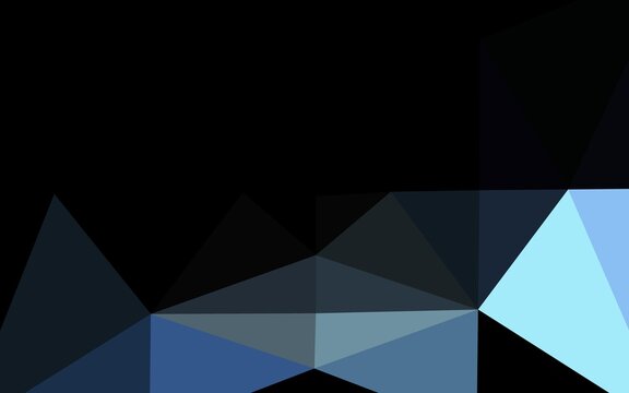 Dark BLUE vector polygon abstract backdrop. A completely new color illustration in a vague style. The best triangular design for your business. © Dmitry