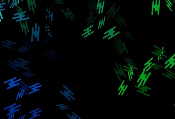 Dark Blue, Green vector template with repeated sticks.