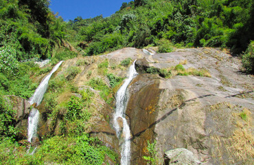 waterfall in the mountains